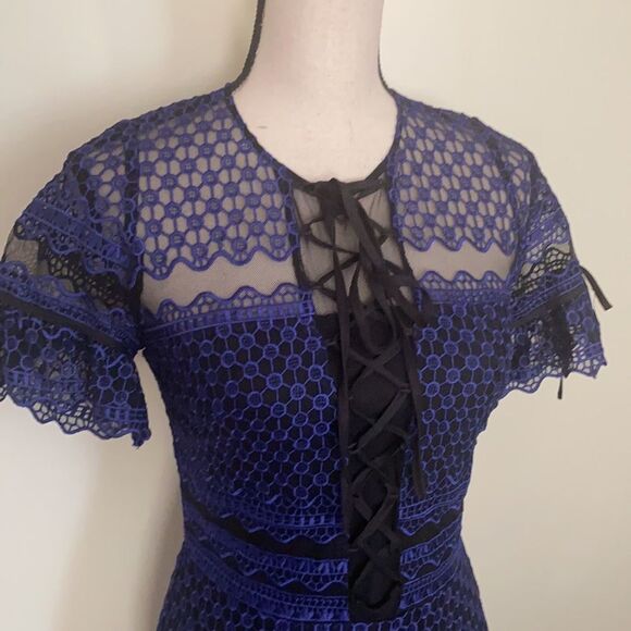 NWT Parker Ultraviolet Ruffle Lace Dress Size XS - Picture 6 of 14
